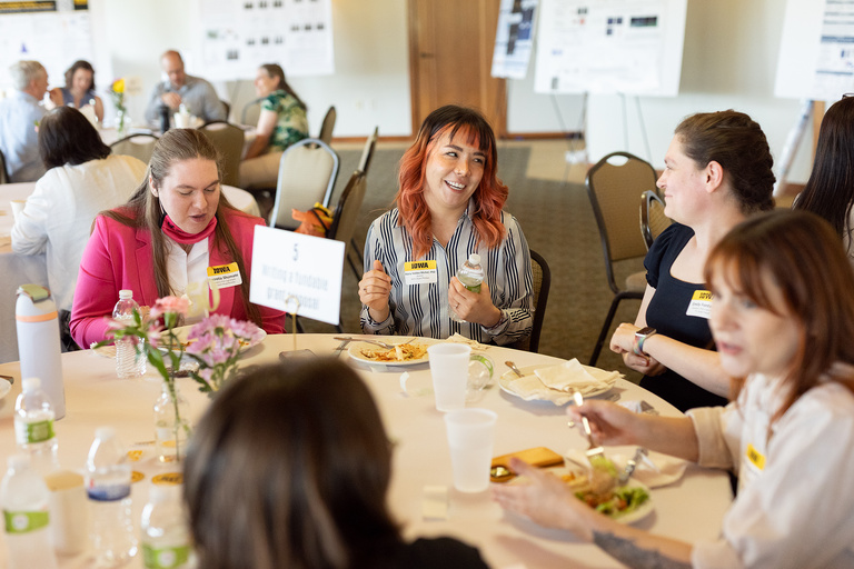 Students having lunch