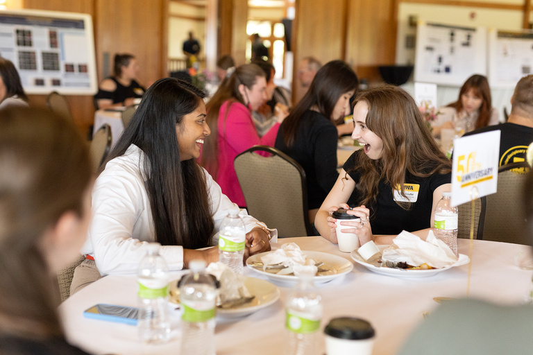 Students having lunch