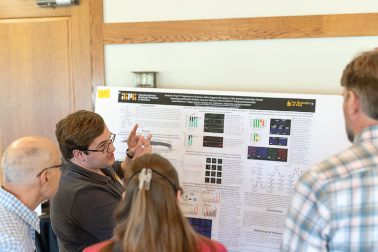 Joseph Oberlitner presenting his poster