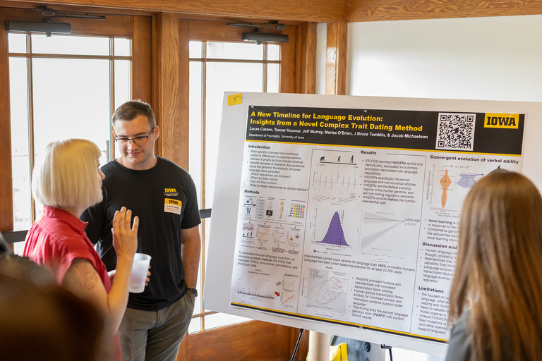 Lucas Casten presenting his poster
