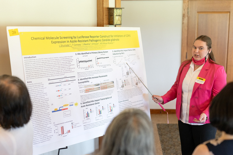 Lucretia Shumate presenting her poster