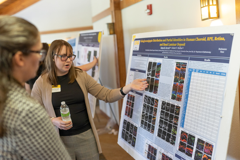 Emme Navratil presenting her poster