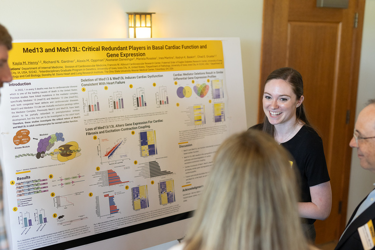 Kayla Henry presenting her poster