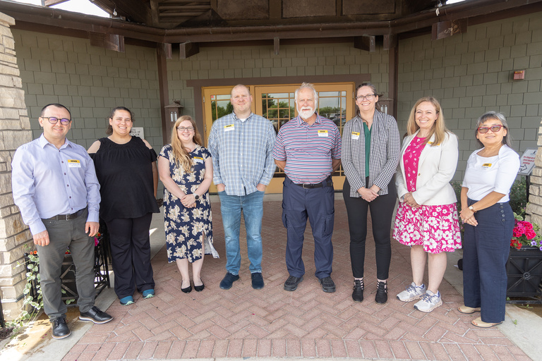 Group Photo of 8 alumni who presented at the retreat